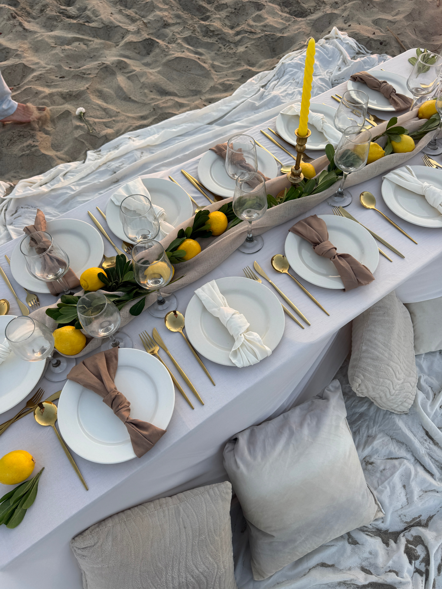 Beach Picnic Table Setup