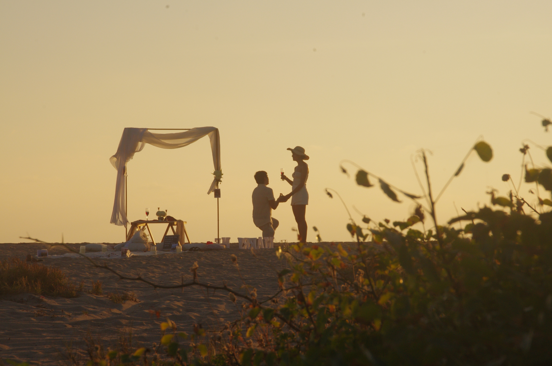 Marriage Proposal Beach Setup