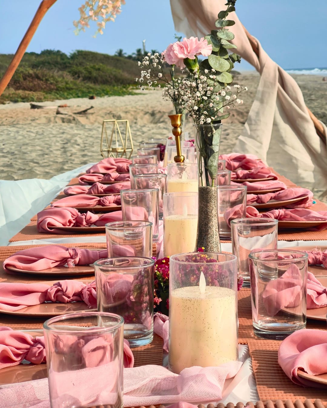 Beach event setup
